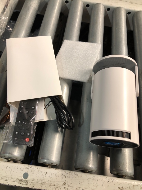 Photo 1 of ***(SEE NOTES BEFORE BIDDING)***Mini Projector with WIFI 6 and Bluetooth, Upgrade Style HY300PRO 4K 1080P Support Portable Projector, Built-in App, Android 11, Auto Keystone Correction, Video Projector for Laptop, PC, Smartphone