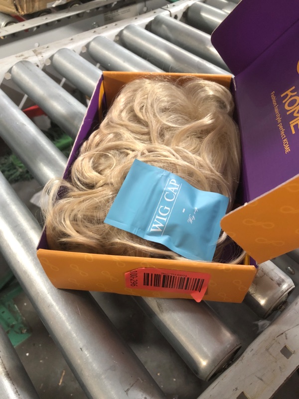 Photo 1 of ***(STOCK PHOTO FOR REFERENCE ONLY/ ITEM WILL DIFFER)***KOME Blonde Synthetic Lace Front Wig,13x4 HD Lace Layered Wave Glueless Wigs for Women Daily Use 26IN