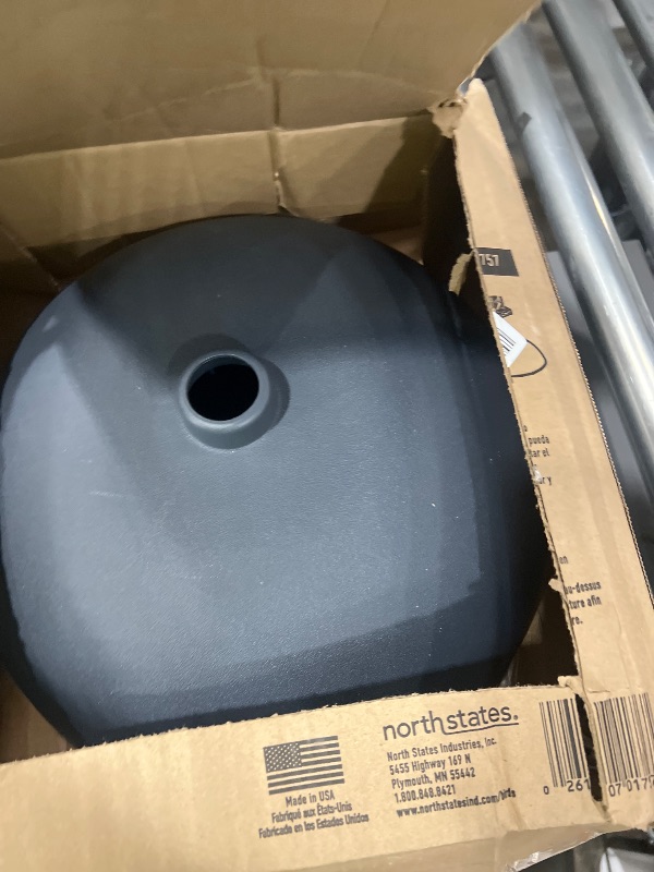 Photo 1 of (partial set) North States Two-Way Squirrel Baffle: Protects Bird Feeders, Hang or Pole Mount (pole sold separately). Adjustable to Fit Poles .5" to 1.25". Large Resin Baffle (15.75 diameter, Gray)