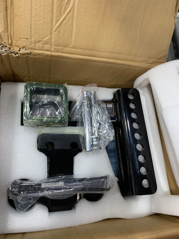 Photo 1 of (PARTIAL SET) Adjustable Trailer Hitch -Drop Hitch-Tow Hitch with 2.5 inch Receiver-6inch Drop/Rise, 2" & 2-5/16" Ball Hitches for Trucks, 22,000 LBS GTW, Trailer Hitches with Anti-Theft Pin, Black…