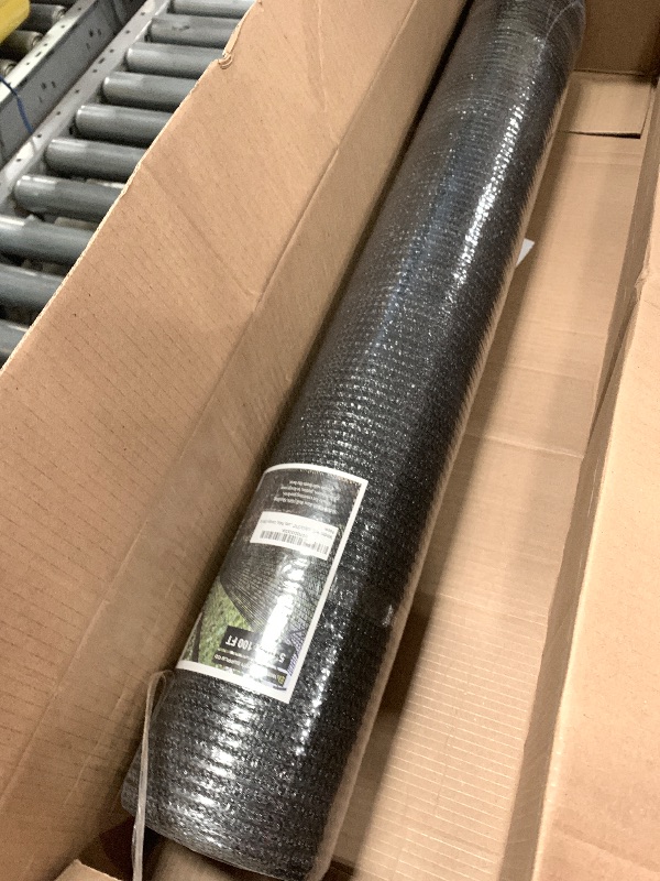 Photo 1 of [WindscreenSupplyCo] 60% 5'10'' x 100 FT Eyelets Shade Cloth Roll Sunblock Shade UV Resistant Net for Garden Greenhouse Flower Plant Patio Kennel, Black - PS6160BLKX1