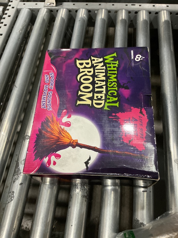 Photo 1 of **MISSING ASSEMBLFY PIECE FOR BROOM TO STAY IN PLACE** Halloween Decorations - 47" H Animated Floating Broom with Remote Control & Sound-Activated Sensor - Magic Witch Broom for Indoor Party Home Decoration - Halloween Decor Props for Bedroom Living Room