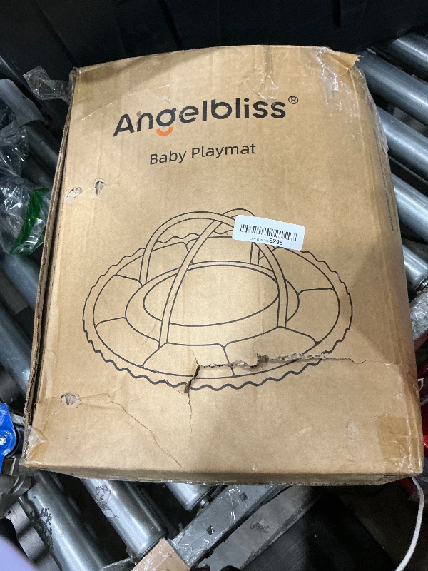 Photo 1 of **FOR PARTS ONLY/ VERY DIRTY** ANGELBLISS 5 in 1 Baby Play Gym Mat, Reversible Tummy Time Mat with 5 Sensory Toys for Stage-Based Developmental, Thick & Large Baby Activity Center from Newborn to Toddler (Purple)