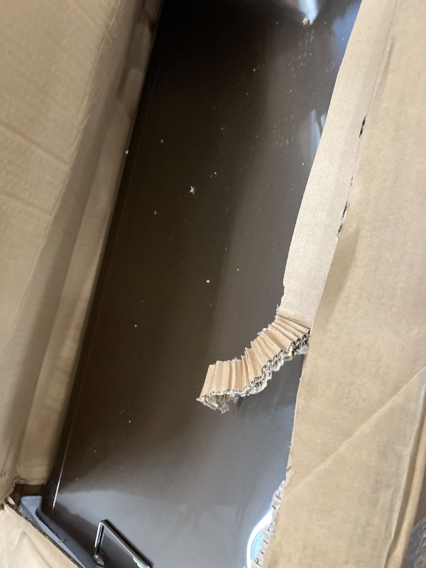 Photo 1 of ***(MINOR DENTS AND MISSING LID)***iTouchless 21 Gallon Open Top Recycling Bin and Kitchen Trash Can, Rectangular Commercial Grade Stainless Steel, 80 Liter Trashcan for Home Office Work Bedroom Living Room Garage Extra-Large Capacity