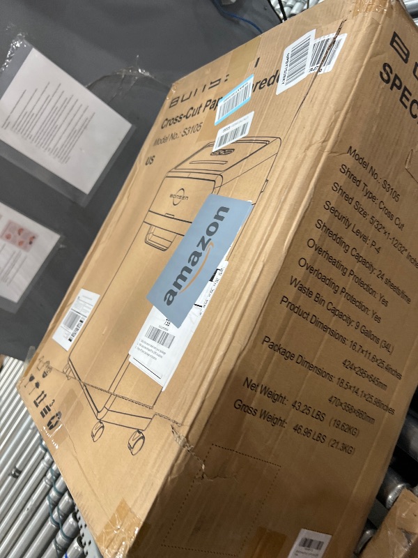 Photo 1 of ***********NON-FUNTIONAL*****************
BONSEN Heavy Duty Paper Shredder, 24-Sheet Cross-Cut Shredder, 40-Min Continuous Running Time, Commercial Grade Shredder for Office, 9-Gallon Big Basket, 55dB Super Quiet, P-4 High Security (S3105)