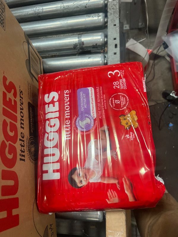 Photo 1 of HUGGIES Little Movers Diapers, Size 3 (16-28 lb.), 25 Ct. (Packaging May Vary) for Active Babies