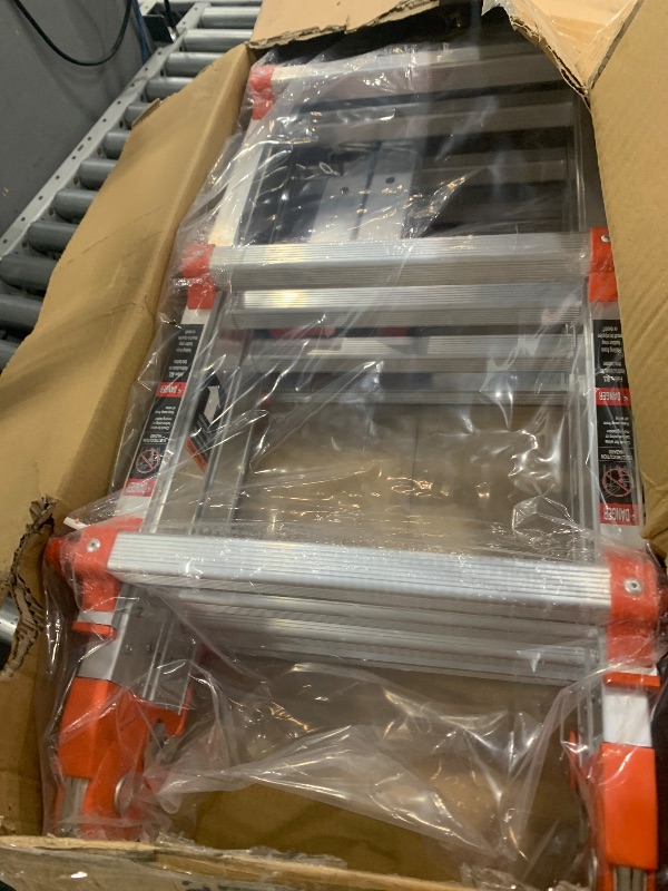 Photo 1 of LANBITOU Ladder, A Frame 5 Step Ladder Extension, 17 Ft Anti-Slip Multi Position Ladder, Storage Folding Ladder, 330 lbs Security Load Telescoping Aluminum Ladders for Stairs Home Indoor Outdoor Roof