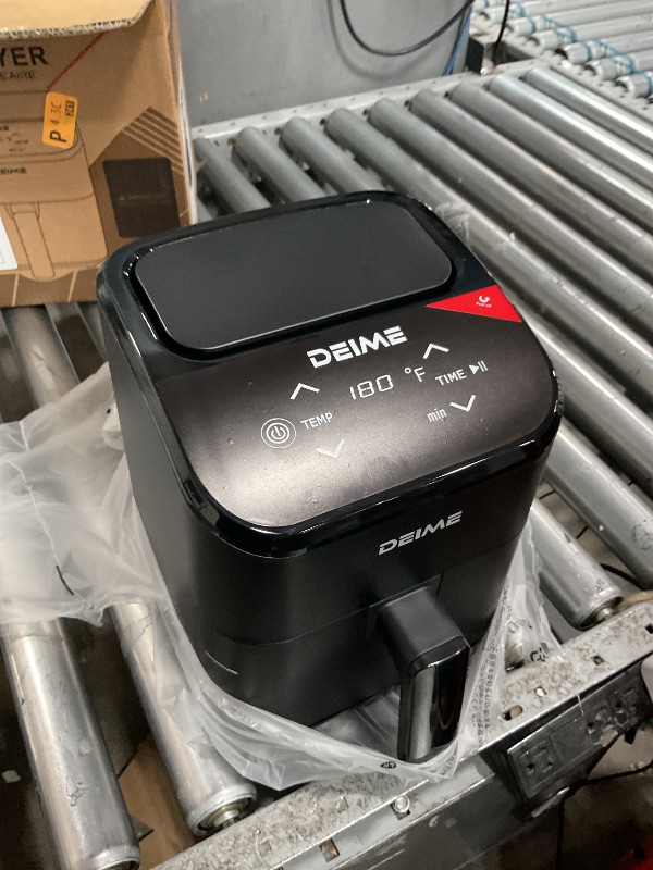 Photo 1 of DEIME Air Fryer 3 Qt, Small Airfryer Digital Space Saving Compact, Bake, Reheat, Roasts for Quick Easy Meals, Mini Compact & Quiet, Nonstick & Dishwasher Safe Basket (Black)