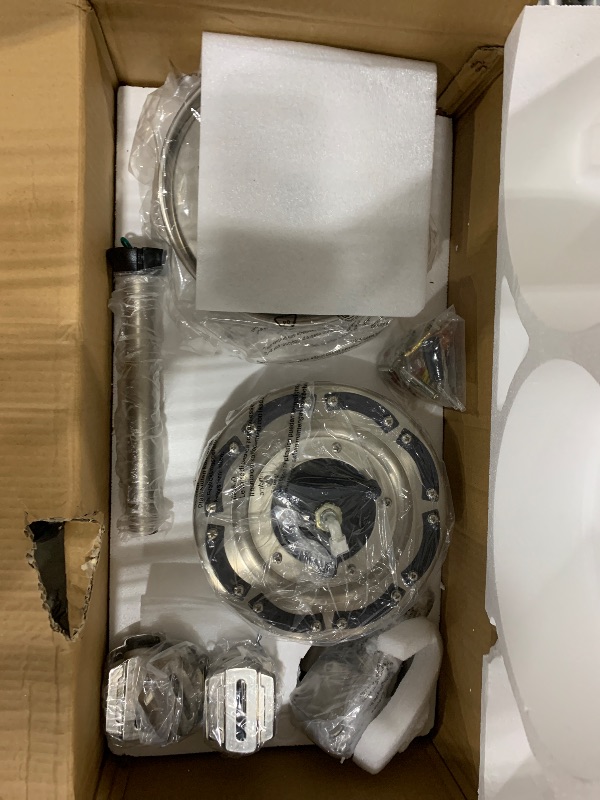Photo 1 of (used)(damaged)(sold for parts) Fanbulous 62 Inch Ceiling Fans with Lights,Nickel Modern Ceiling Fan with Remote Large Farmhouse Indoor & Outdoor Ceiling Fan