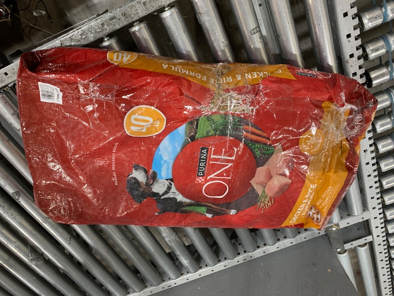 Photo 1 of **DAMAGED BAG** Purina ONE Chicken and Rice Formula Dry Dog Food - 40 lb. Bag