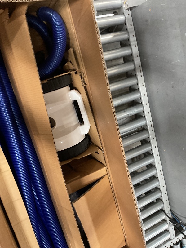 Photo 1 of (2025 Upgrade) VINGLI Automatic Suction-Side Pool Vacuum Cleaner, Powerful Wall-Climbing Sweeper for Inground Pools, Includes 39.6ft Tangle-Free Hose (Blue&White)