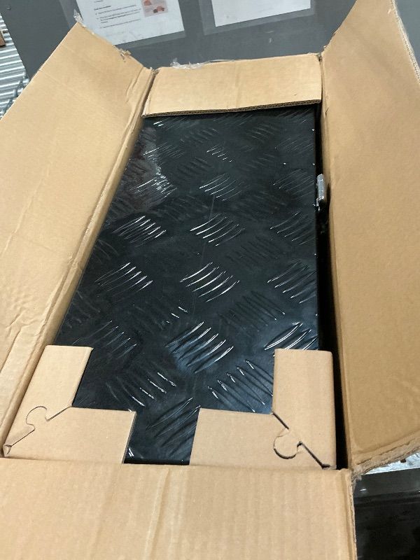 Photo 1 of (minor damage) Edicapo 24 Inch Tool Box Flatbox Truck Bed Toolbox,RV Storage Organizer Trailer Pickup,Black Aluminum 5 BarTread ToolBox(24"x10"x11")