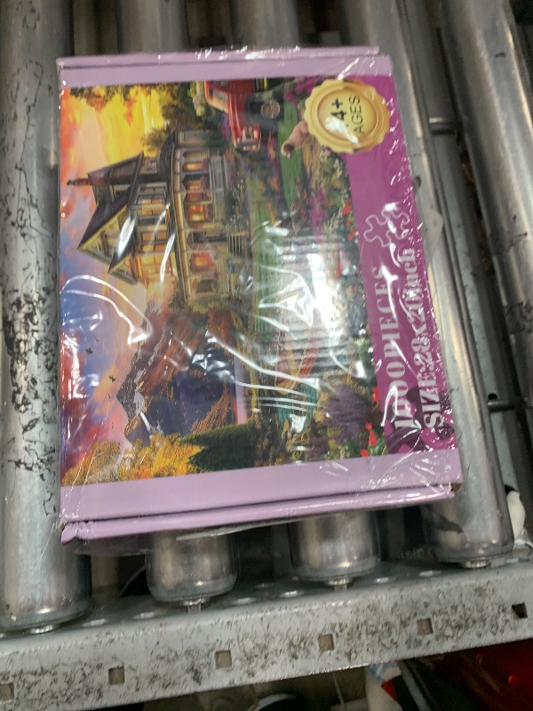 Photo 1 of 1000 Piece Puzzles for Adults, Autumn Landscape Jigsaw Puzzle, Villa and Dog Jigsaw Puzzles 1000 Pieces, Challenging Game Home Decor Birthday Party Gift Toy for Adults Kids Seniors, 28×20 in