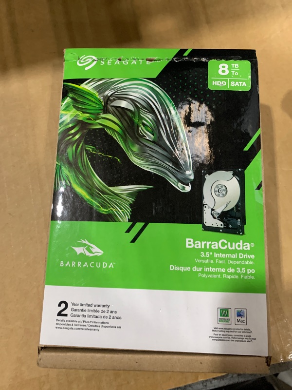 Photo 1 of (PARTS) (NON-FUNCTIONAL) Seagate BarraCuda 8 TB Internal Hard Drive HDD – 3.5 Inch SATA 6 Gb/s, 5,400 RPM, 256 MB Cache for Computer Desktop PC (ST8000DMZ04/004)