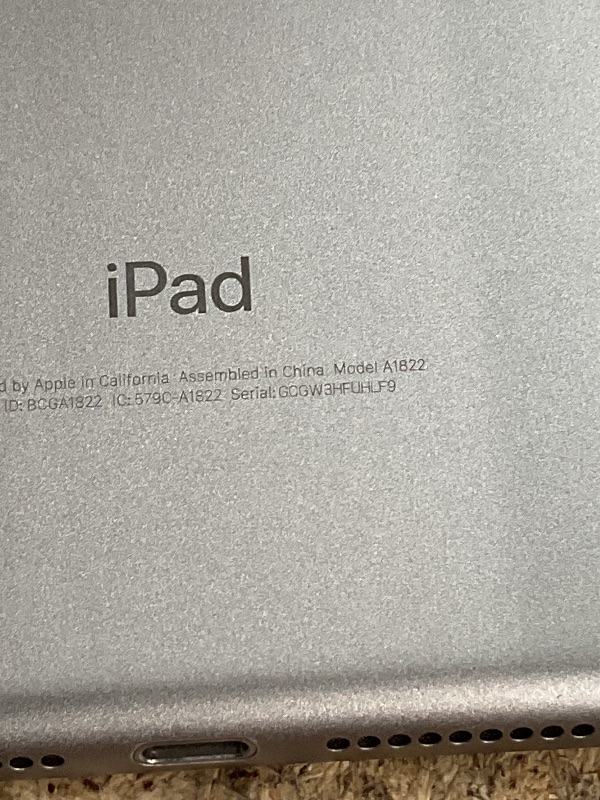 Photo 1 of *NON FUNCTIONAL SOLD AS IS* IPAD MODEL A1822