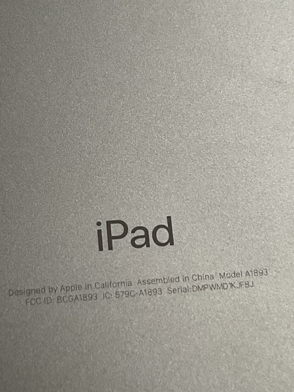 Photo 1 of *NON FUNCTIONAL SOLD AS IS* IPAD MODEL A1893