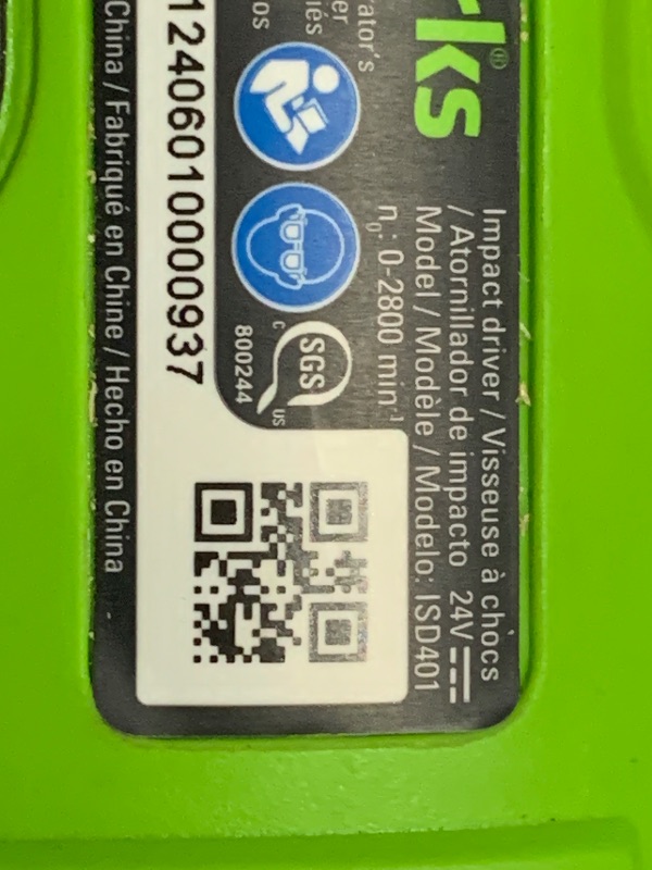 Photo 1 of (unfunctional for parts) Greenworks 24V Cordless Brushless 800in-Ibs Drill & 2650 in-ibs Impact Driver Combo Kit with 4.0Ah Battery and Charger