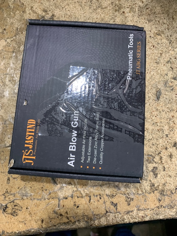 Photo 1 of ***(HEAVILY USED/ MINOR DAMAGE/ UNKNOWN IF MISSING PARTS)***Industrial Air Blow Gun with Brass Adjustable Air Flow Nozzle and 2 Steel Extension, Pneumatic Air Compressor Accessory Tool Dust Cleaning and Blower Gun