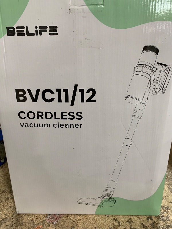 Photo 1 of ** PARTS ONLY ** Belife BVC11 Cordless Vacuum Cleaner, 2 Detachable Battery, Max 80mins Runtime, 25Kpa 380W Brushless Stick Vacuum, Lightweight Vacuum for Home Hardwood Floor Carpet Pet Hair, LED Touch Display