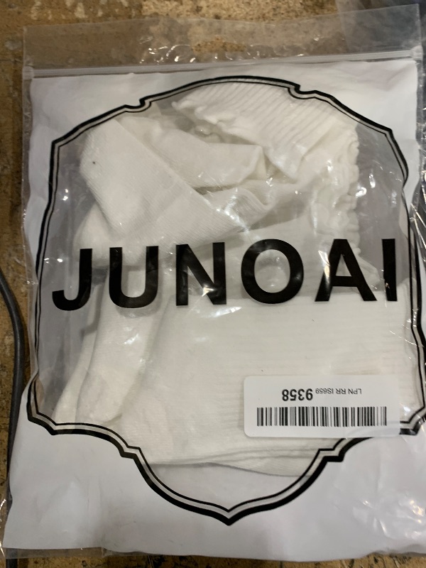 Photo 1 of (PARTIAL/BAGGED) JUNOAI Baby Toddler Girls Ruffle Socks & Women’s Frilly Turn-Cuff Cotton Crew - Breathable Casual Dress 5 Pack (US, Age, 6 Years, 8 Years, White)
