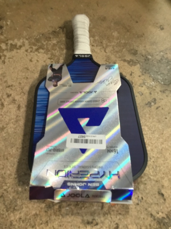 Photo 1 of (used/fair) JOOLA Ben Johns Hyperion CAS 16 Pickleball Paddle - Carbon Abrasion Surface with High Grit & Spin, Sure-Grip Elongated Handle, 16mm, with Polypropylene Honeycomb Core, USAPA Approved