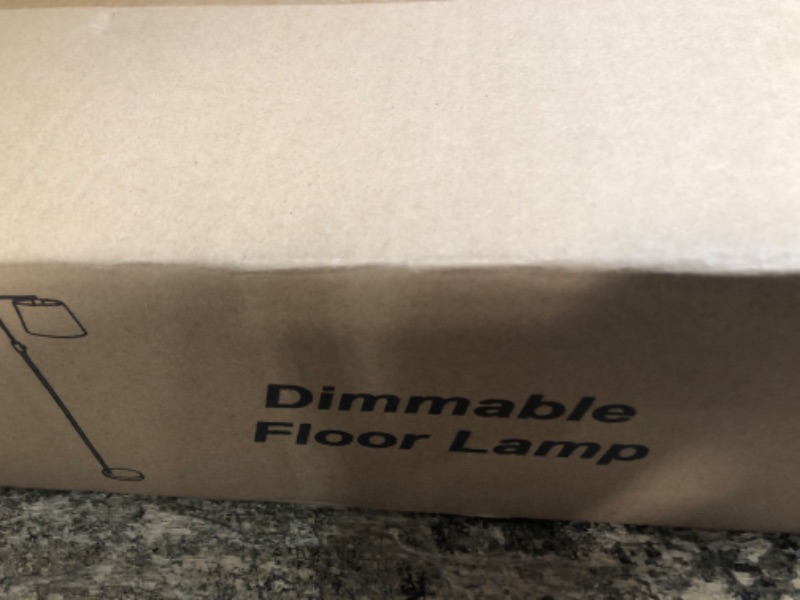 Photo 1 of ?Upgraded? Dimmable Floor Lamp, 1000 Lumens LED Edison Bulb Included, Arc Floor Lamps for Living Room Modern Standing Lamp with Linen Shade, Tall Lamp for Bedroom Office Dining Room- Black