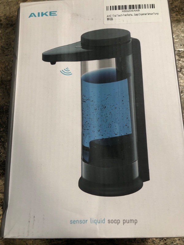 Photo 1 of ***(MISSING PARTS/ UNABLE TO TEST ITEM)*** AIKE 17oz. Touch-Free Rechargeable Automatic Liquid Soap Dispenser for Kitchen Dish Soap