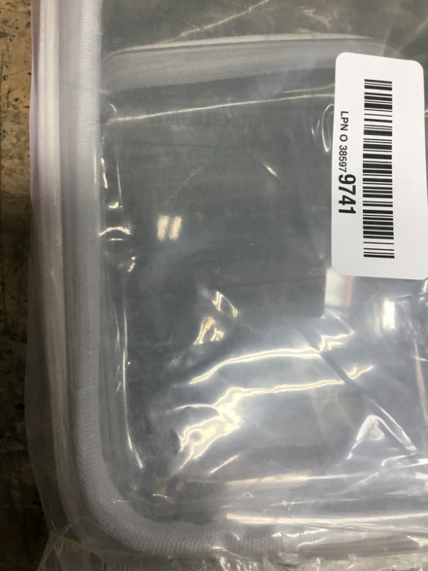 Photo 1 of **PARTIAL SET ONLY 2 ** Clear Zipper Pouches Hard Shell - Transparent Storage Bins for Home Organization - Stackable Zippered Pencil Case to Organize Playroom Toy Bin - TSA Approved Toiletry Bag Travel Bags for Toiletries