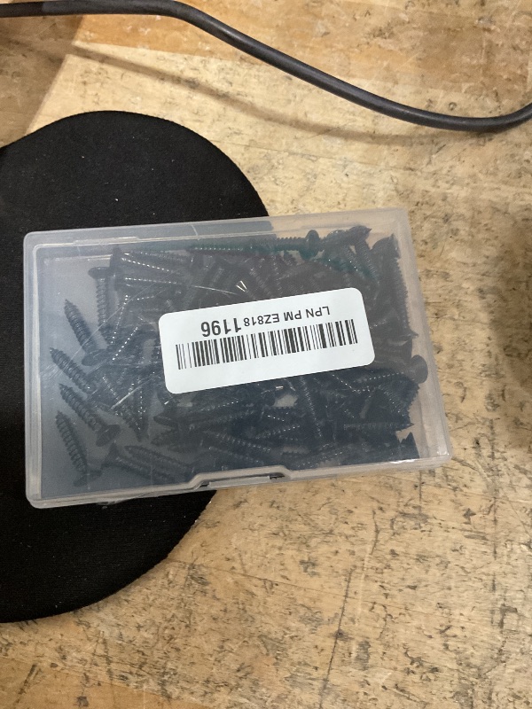 Photo 1 of #10 x 1 Flat Head Wood Screw, Sheet Metal Screws, Stainless Steel 18-8 (304), Black Finish, 100 PCS