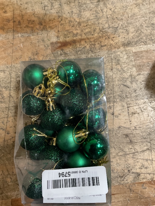 Photo 1 of 30ct St. Patrick's Day Decorations Ball Ornaments, 1.18" Shatterproof Tree Decorations, Perfect Hanging Ball for Indoor/Outdoor St. Patrick's Day Holiday Party Decor (Deep Green)