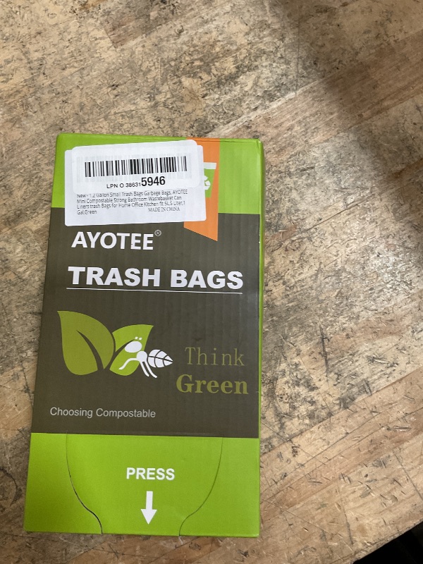 Photo 1 of 1.2 Gallon Small Trash Bags Garbage Bags, AYOTEE Mini Compostable Strong Bathroom Wastebasket Can Liners trash Bags for Home Office Kitchen fit 5L,5 Liter,1 Gal,Green