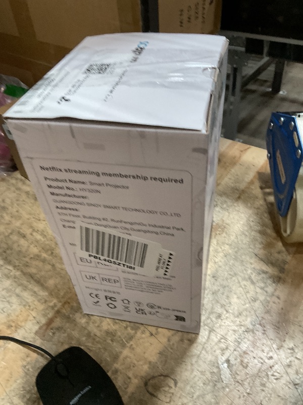 Photo 1 of [Netflix-Licensed] Magcubic Mini Projector with Wifi and Bluetooth, Built-in Android 13, Portable Smart 1080P Projector with 4K Support, Auto Keystone, Voice Control, HY320 NTV (White)
