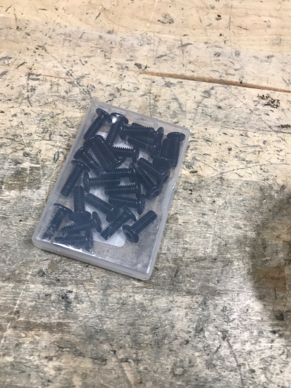 Photo 1 of 1/4-20 x 3/4" Flat Head Socket Head Screw Furniture Bolts Countersunk Connector Screws, Stainless Steel 18-8 (304), Black Oxide, Fully Threaded, 25 PCS