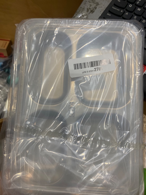 Photo 1 of 2Pack Stainless Steel Divided Plates Tray with Lids - 4 Section,Picnic Plates Non Toxic Serving Platter, Dinner Snack, Camping Dishes Picky Eaters and Portion Control (Silver)