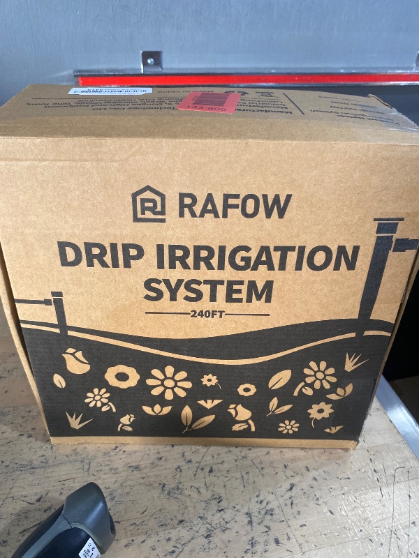 Photo 1 of 240FT Drip Irrigation System Kits - Automatic Garden Watering Sprinkler with 1/2 & 1/4 inch Tubing Hose Patio Misting Plant Irrigation Water Equipment Quick Connector for Greenhouse Flower Beds Lawn
