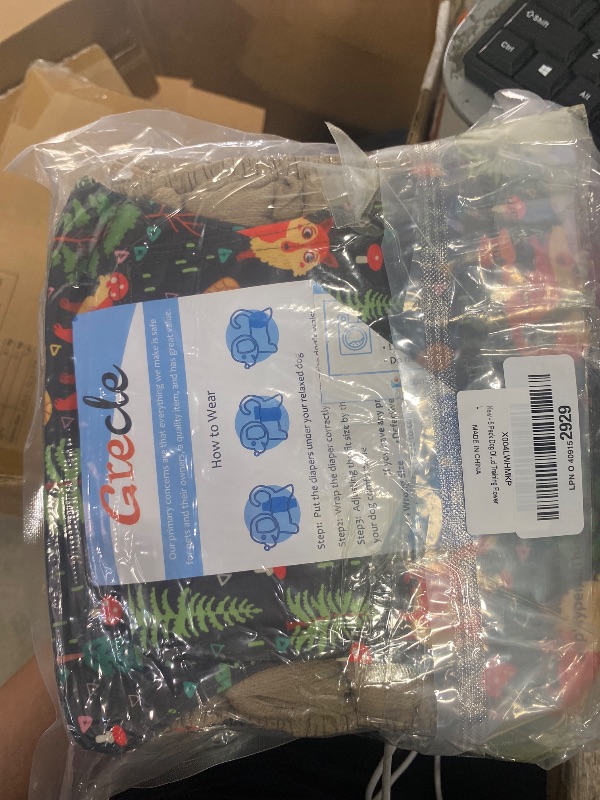 Photo 1 of 5 Pack Dog Diapers Male Reusable, Premium Belly Bands for Male Dogs, High Absorbing Dog Pee Wraps for Doggie in Incontinence or Excitable Urination and Training Flower L