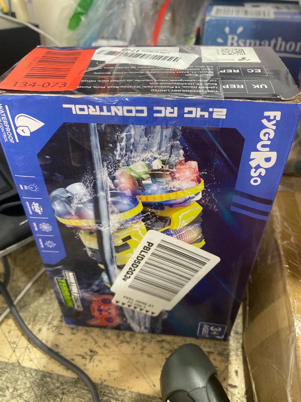 Photo 1 of **MISSING CONTROLLER** fygurso Waterproof Remote Control Car?4WD Amphibious 2.4 GHz RC Car Remote Control Boat?360°Rotation RC Stunt with LED Lights?Boys Girls Gifts All Terrain Water Beach Pool Toy Yellow