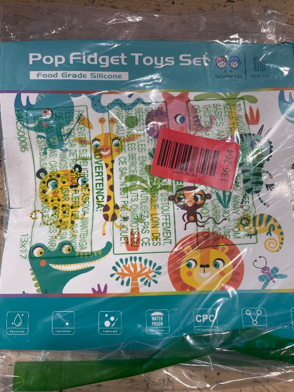 Photo 1 of 30PCS Bulk Fidget Toys, Party Favors for Kids, Birthday Party Toys, Small Classroom Prizes Box Fidgets Toys for Kids Toddlers Adult, Goodie Bag Stuffers, Treasure Chest, Bubbles Poppers,Relieve Stress