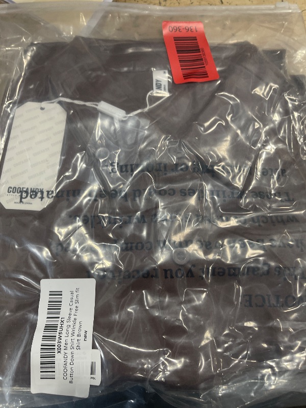 Photo 1 of COOFANDY Men's Untucked Shirts No Tuck Untuckit Long Sleeve Button Down Shirts Brown