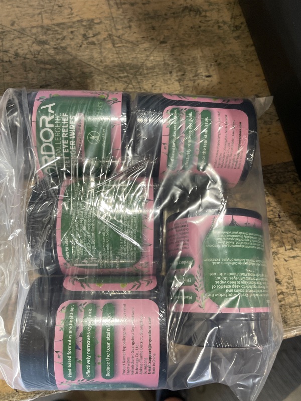 Photo 1 of 5 PACK ORDORA PET Eyes Wipes for Dogs & Cats - Remove Tear Stain, Eye Debris, Discharge, Mucus Secretions - Chamomile Pet Cleaning Grooming Deodorizing Wipes for Eyes, Face - 50 Count