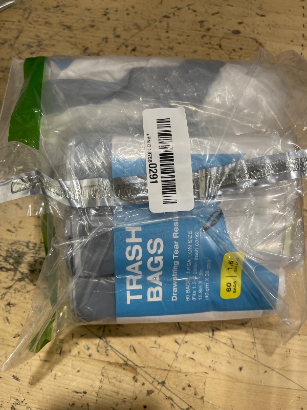Photo 1 of 120 Counts 1.6 Gallon Mini Drawstring Trash Bags, Small Garbage Bags by KSSKSS, Code a fit 4.5-8 Liter, 1.2-2 Gal, White Trash Bin Liners for Home Office Kitchen Bathroom Bedroom