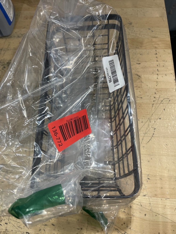 Photo 1 of 2 Pack Hanging Wall Basket Organizer Over the Cabinet Door Wire Baskets for Organizing -Space-Saving Hanging Baskets for Organizing Wall Mount Storage,No Drilling Adhesive Wall Storage Basket, Black
