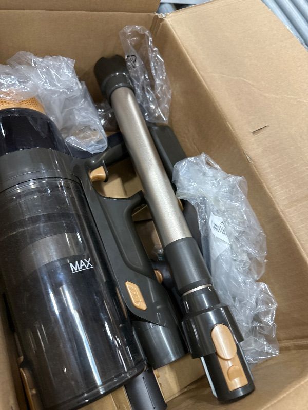 Photo 1 of (missing charger) VBUOO Cordless Vacuum Cleaner, 580W 48KPA 70 Mins Vacuum Cleaners for Home, Self-Standing Stick Vacuum with Wall Mount Charge, Touch Screen, Ultra High-Power Brush for Pet Hair/Plush Carpet/All Floor