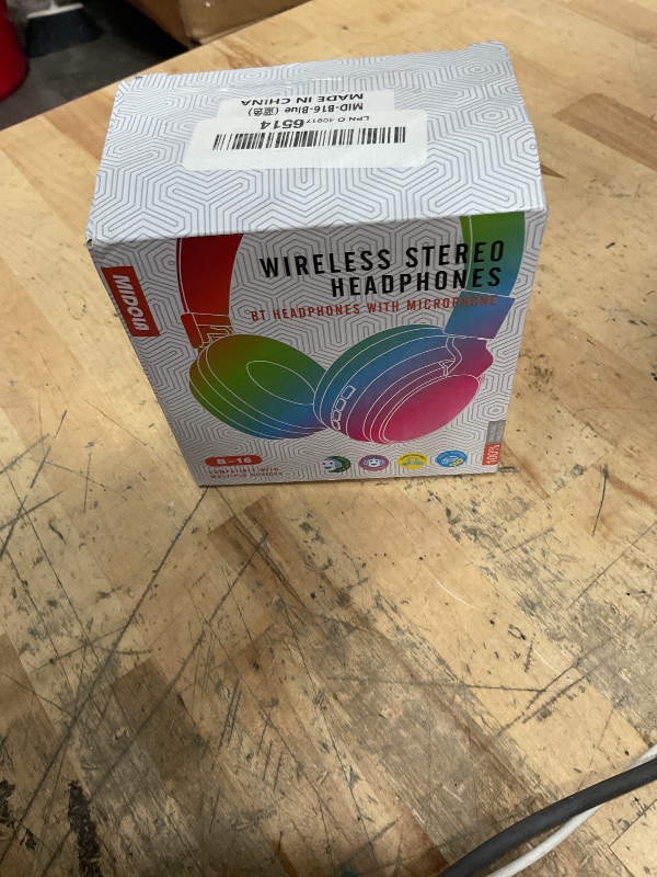 Photo 1 of **FOR PARTS** MIDOLA Kids Headphones Wireless Bluetooth 5.4 68H Play Time Volume Limit 85/94dB Over-Ear Foldable Headset,Type-C Fast Charging,with Wired Aux Mic for Toddler Boy Girl Pad Tablet Blue