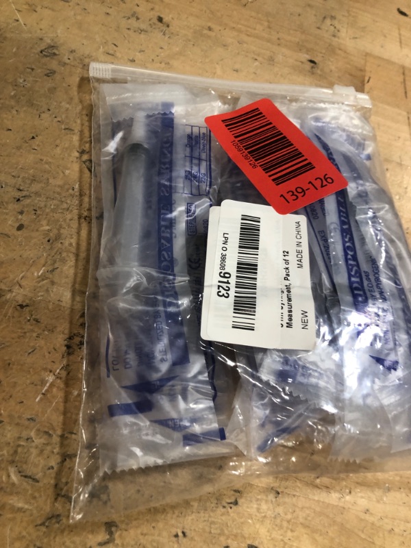 Photo 1 of 3 ml Syringe Without Needle, Syringe for Liquid with Cap, Oral, Scientific Labs, Measurement, Pack of 12