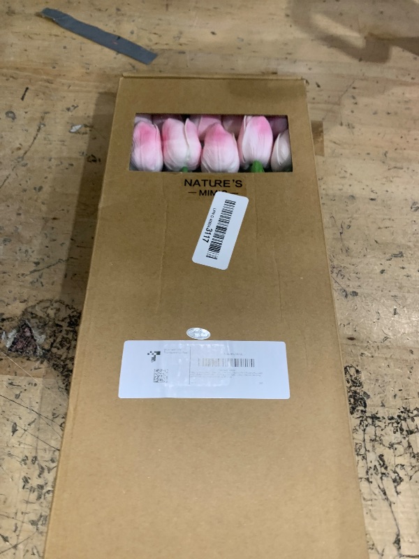 Photo 1 of 20pcs White Faux Tulips Flowers Fake Flowers Bouquets 13.5" Mother's Day Easter Valentine’S Day Gifts in Home Kitchen Wedding Dining Table Decorations Aesthetic No Odor