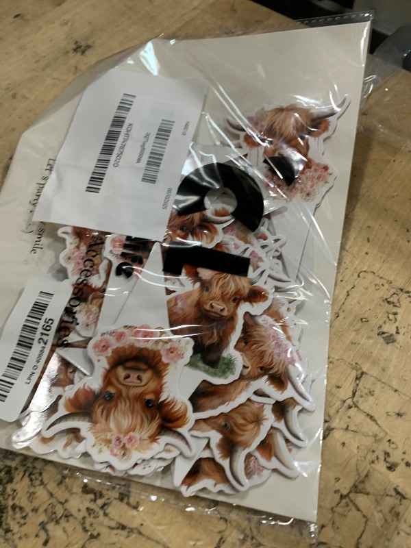 Photo 1 of 48Pcs Highland Cow Cupcake Toppers Highland Cow Cake Topper Highland Cow Birthday Decorations Cow Party Decorations Highland Cattle Cake Pick for Girls Cow Baby Shower Supplies