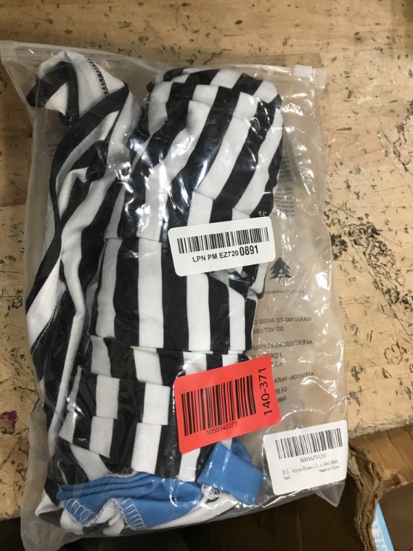 Photo 1 of (SMALL/MED) (USED/FAIR) Ahtyeo Women's Oversized T Shirts Striped Short Sleeve Crew Neck Summer Tops Casual Basic Tee Fashion Trendy Black Shirts Small