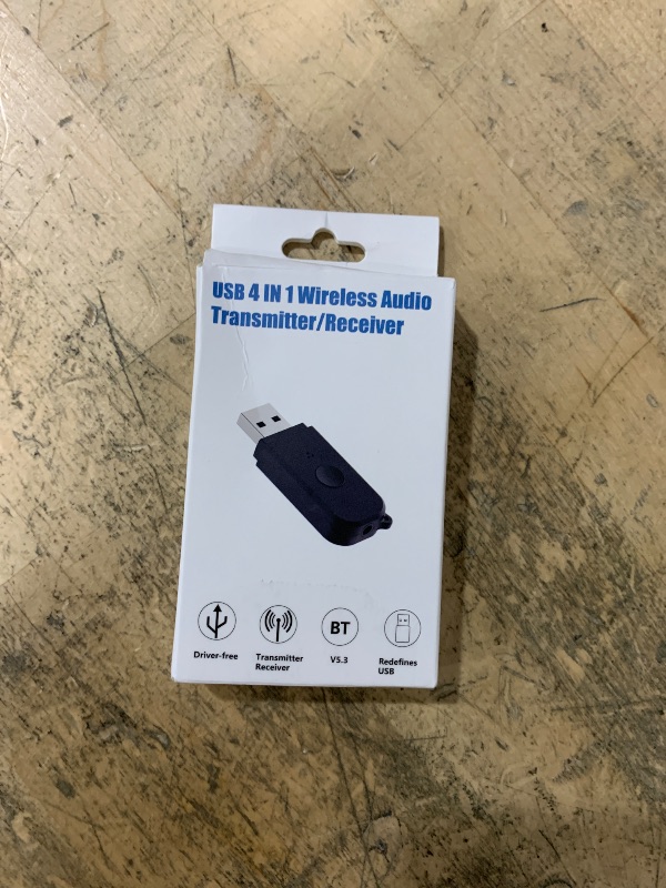 Photo 1 of 2 in 1 Bluetooth V5.3 Transmitter Receiver, BT USB Adapter, Wireless Audio Transmitter for TV to Bluetooth Headphones, Low Latency, Power by USB for TV/PC Home/Car Sound System