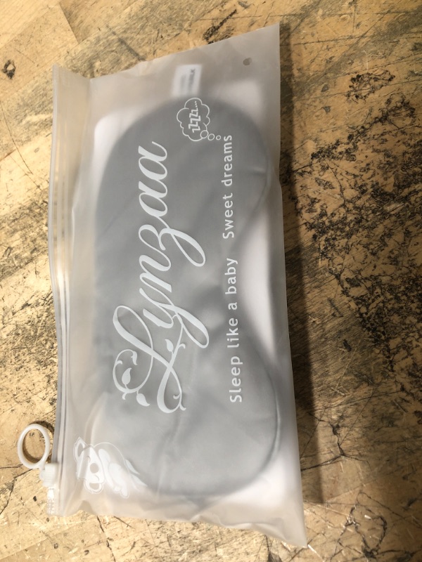 Photo 1 of 100% Mulberry Silk Sleep Mask, Ultra-Soft Light Blocking Eye Cover for Travel & Rest(Silvery Gray)
